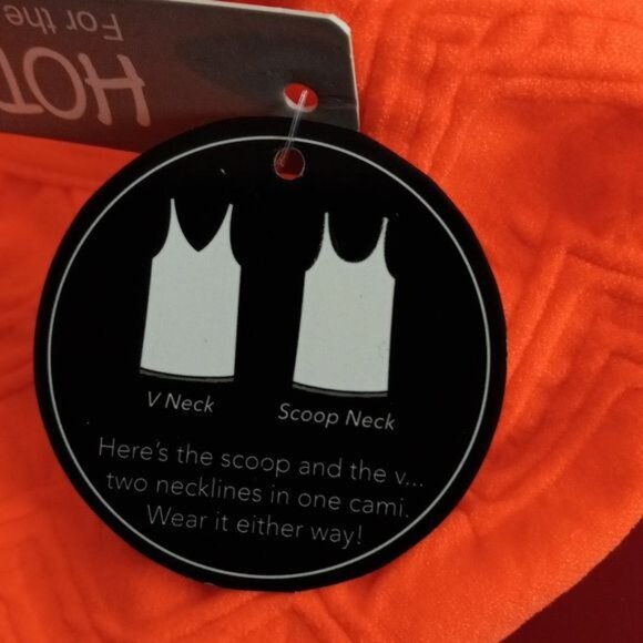 Hot Soup Size Medium Tank Top Reversible Orange Sleeveless Scoop V Neck NEW - Picture 6 of 11